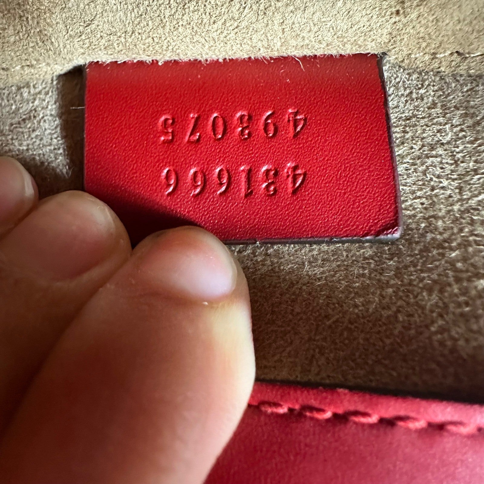 Gucci Sylvie Red Leather Chain Shoulder Bag Mini