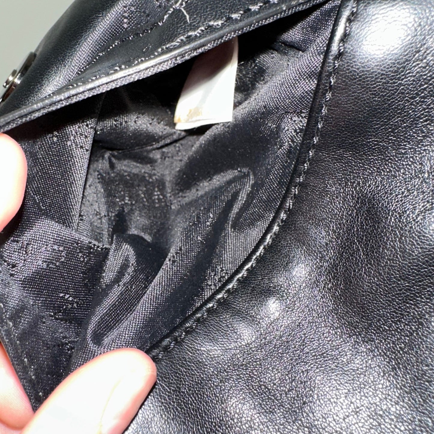 Stella McCartney Fur Free Fur Black Quilted Chain Shoulder Bag