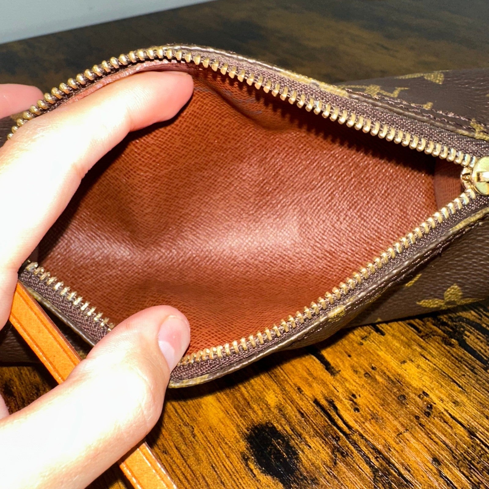 Louis Vuitton Monogram Mini Papillon Accessories Pouch Bag Vintage Authentic