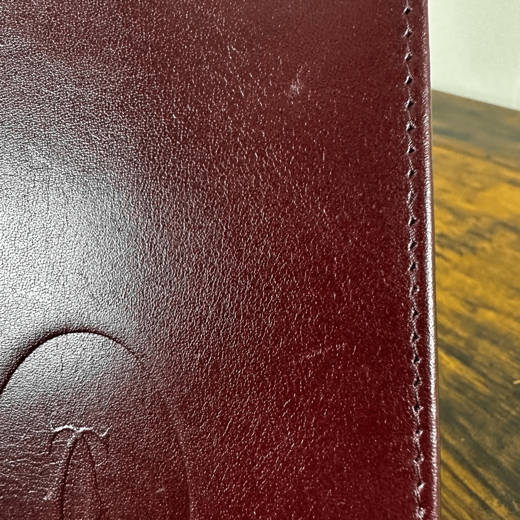 Cartier Vintage Bordeaux Leather Long Bifold Vertical Wallet