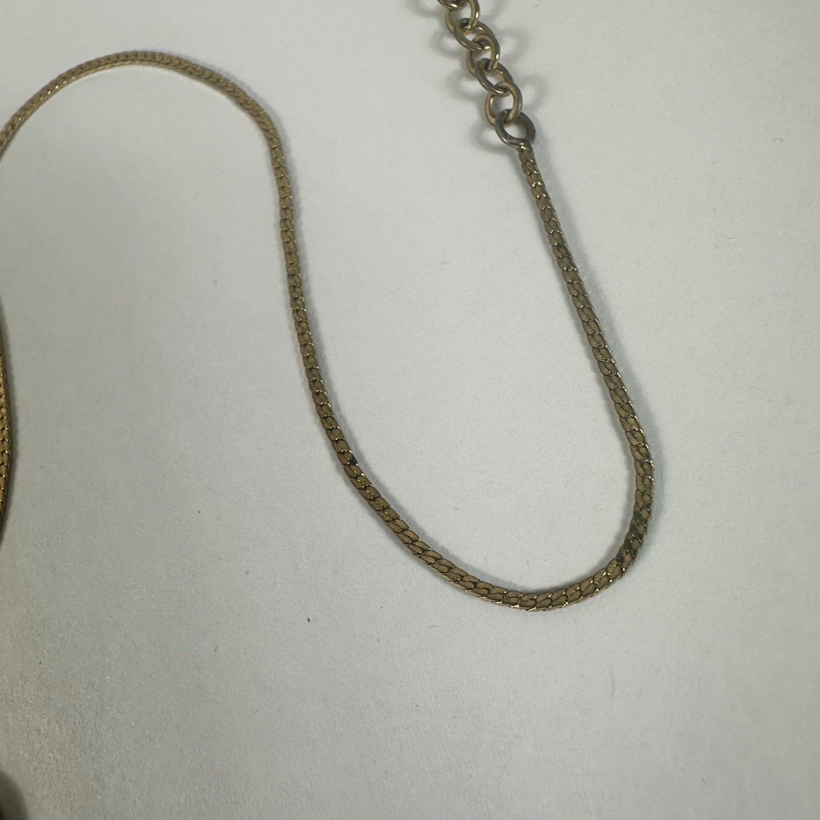 Vintage Christian Dior Necklace Gold Tone Pendant Logo Charm