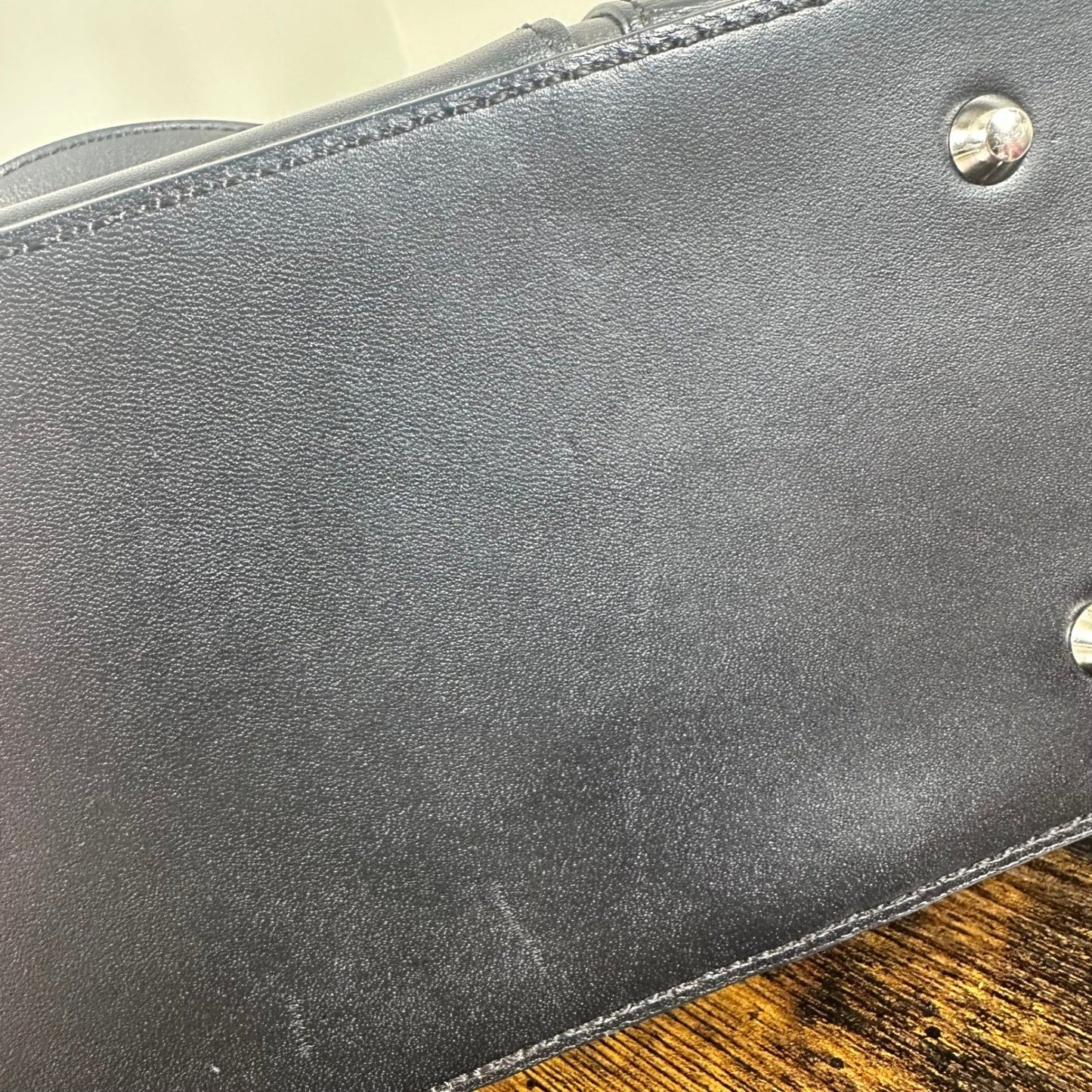 Burberry Black Leather Tote Bag Classic Nova Check Lining