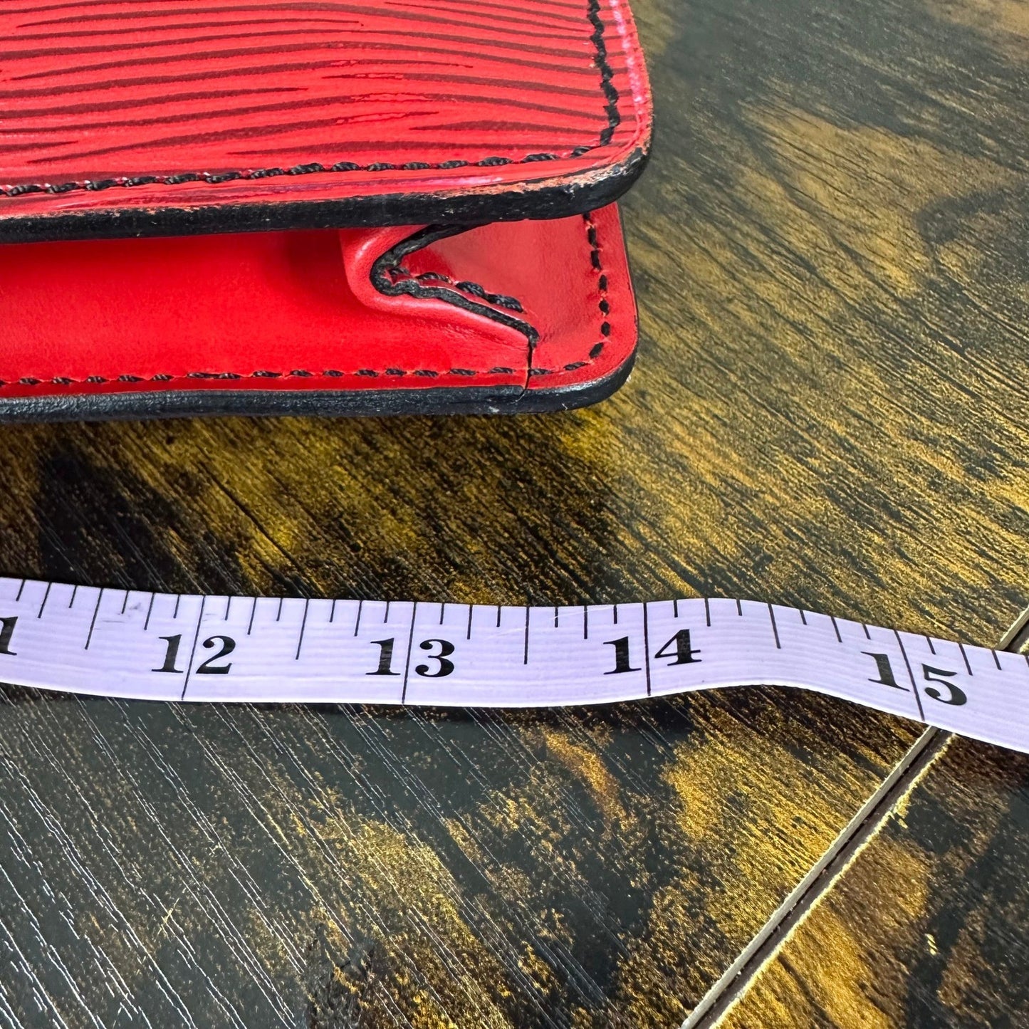 Louis Vuitton Epi Leather Porte Documents Clutch Case Red Authentic Vintage