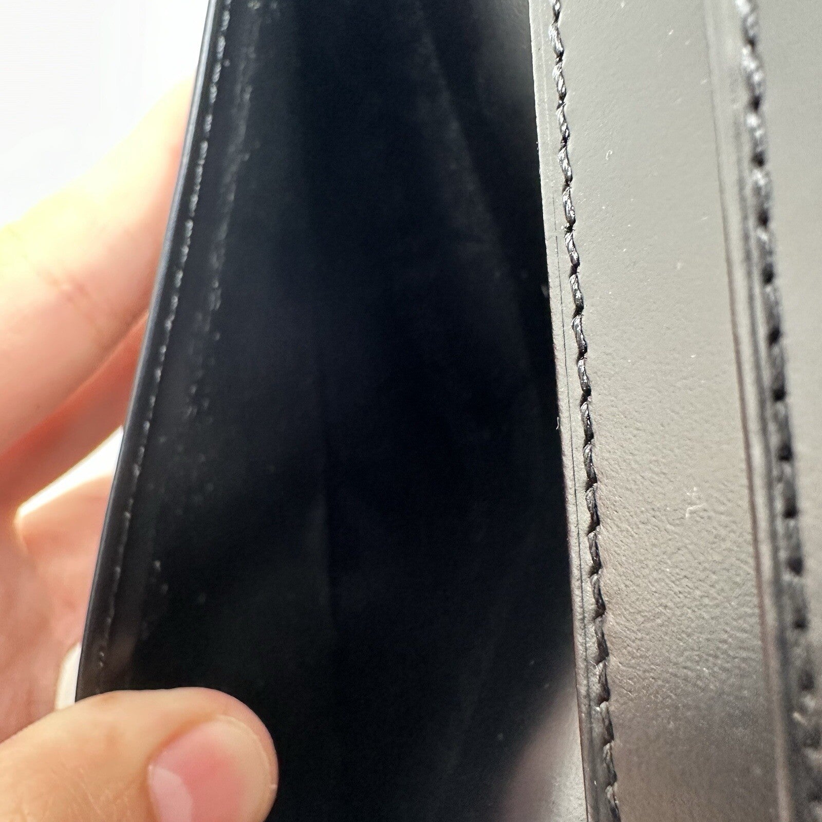 Dunhill Black Leather Long Wallet Bifold