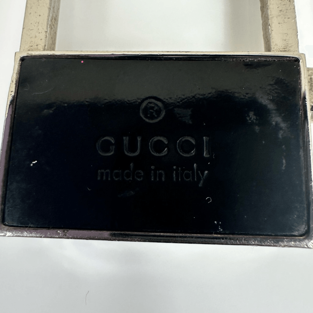Gucci Silver Tone Bag Charm Key Ring
