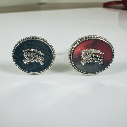 Burberry Knight Vintage Silver 925 Cufflinks Authentic 