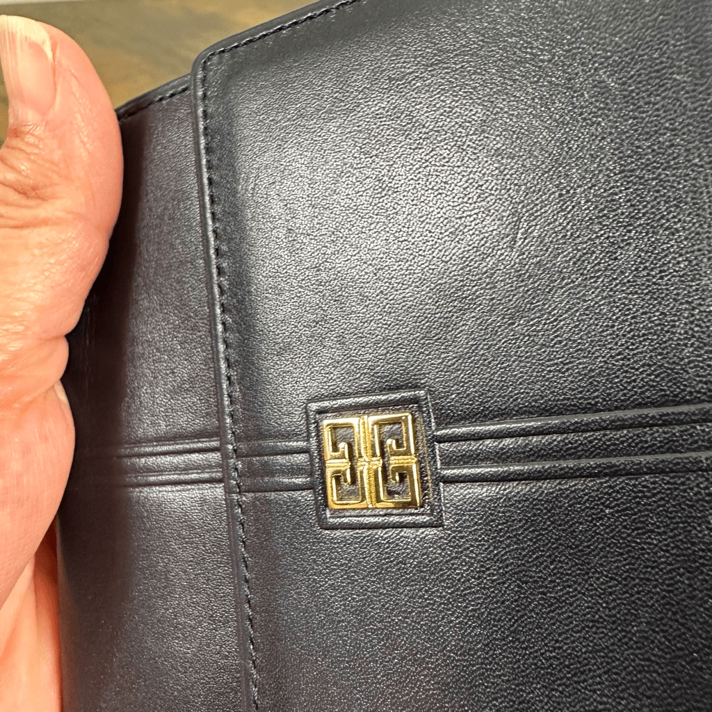 Givenchy 4G Logo Dark Navy Blue Vintage Wallet