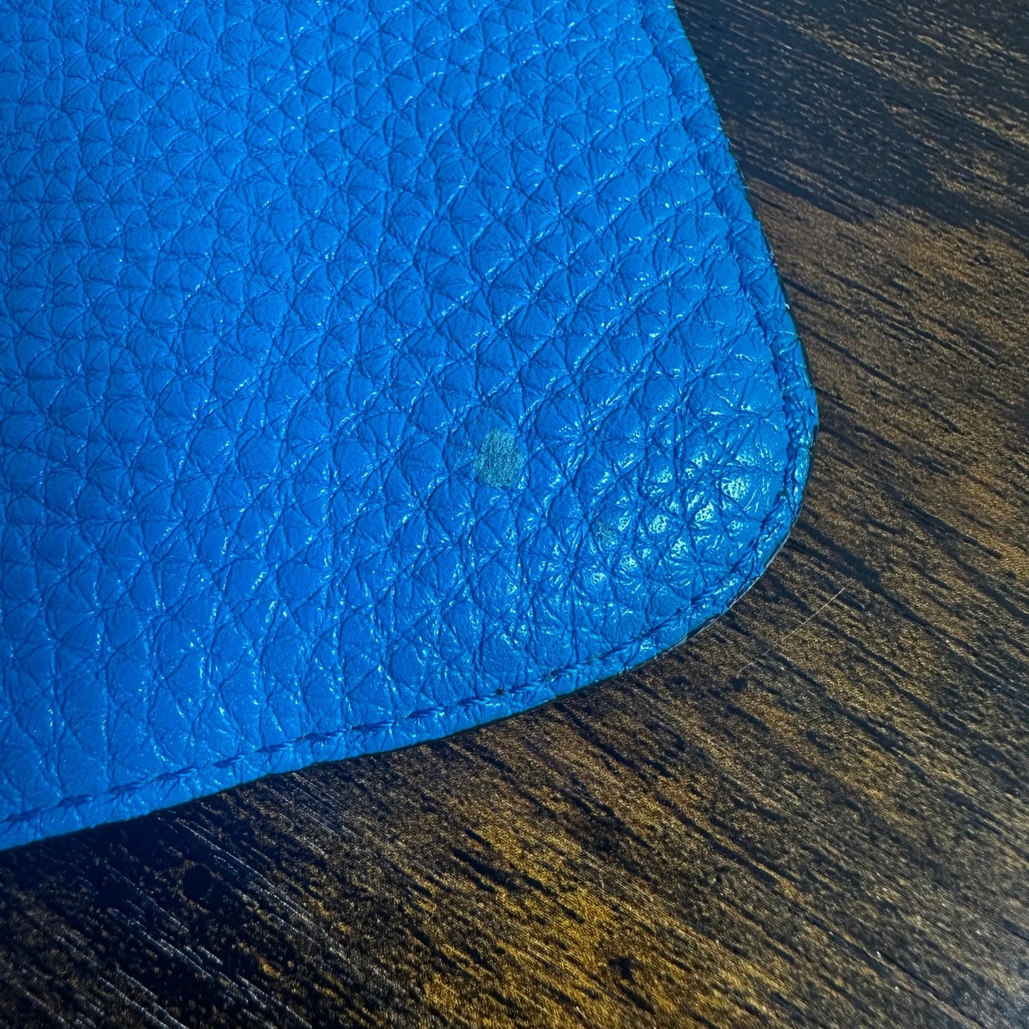 Fendi Selleria Blue Leather Clutch Bag