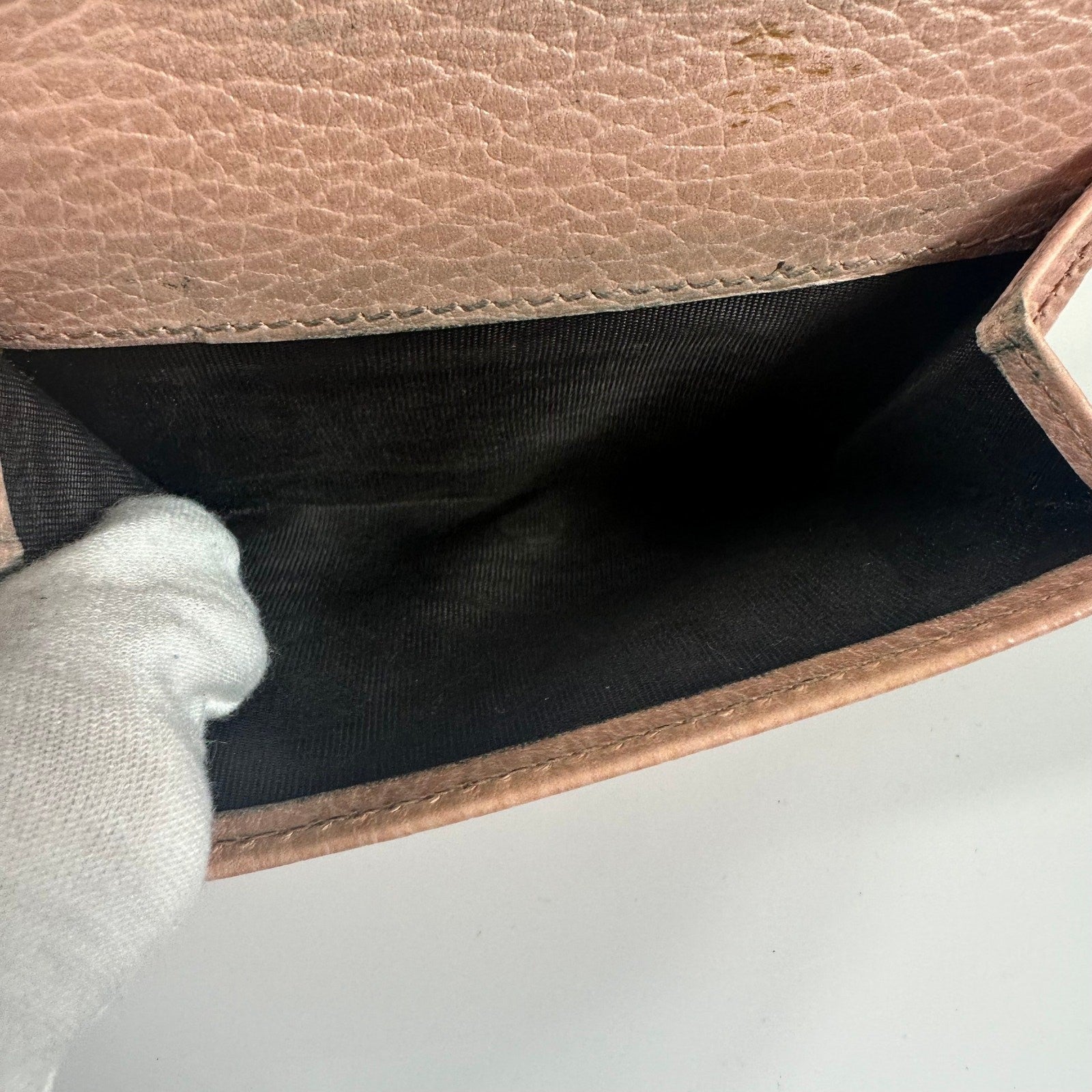 Gucci Marmont Pink Leather Compact Wallet - Preowned Authentic