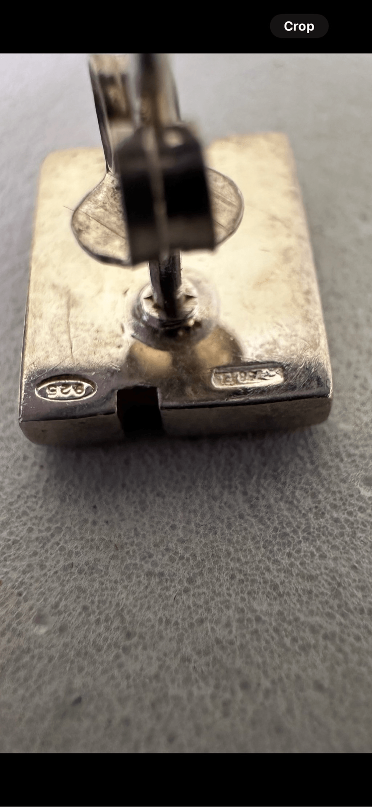 Gucci Vintage G Logo Sterling Silver Pierced Earrings