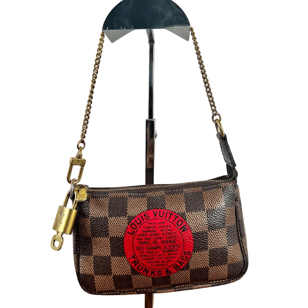 Louis Vuitton Damier Ebene Trunks & Bags Mini Pochette Bag