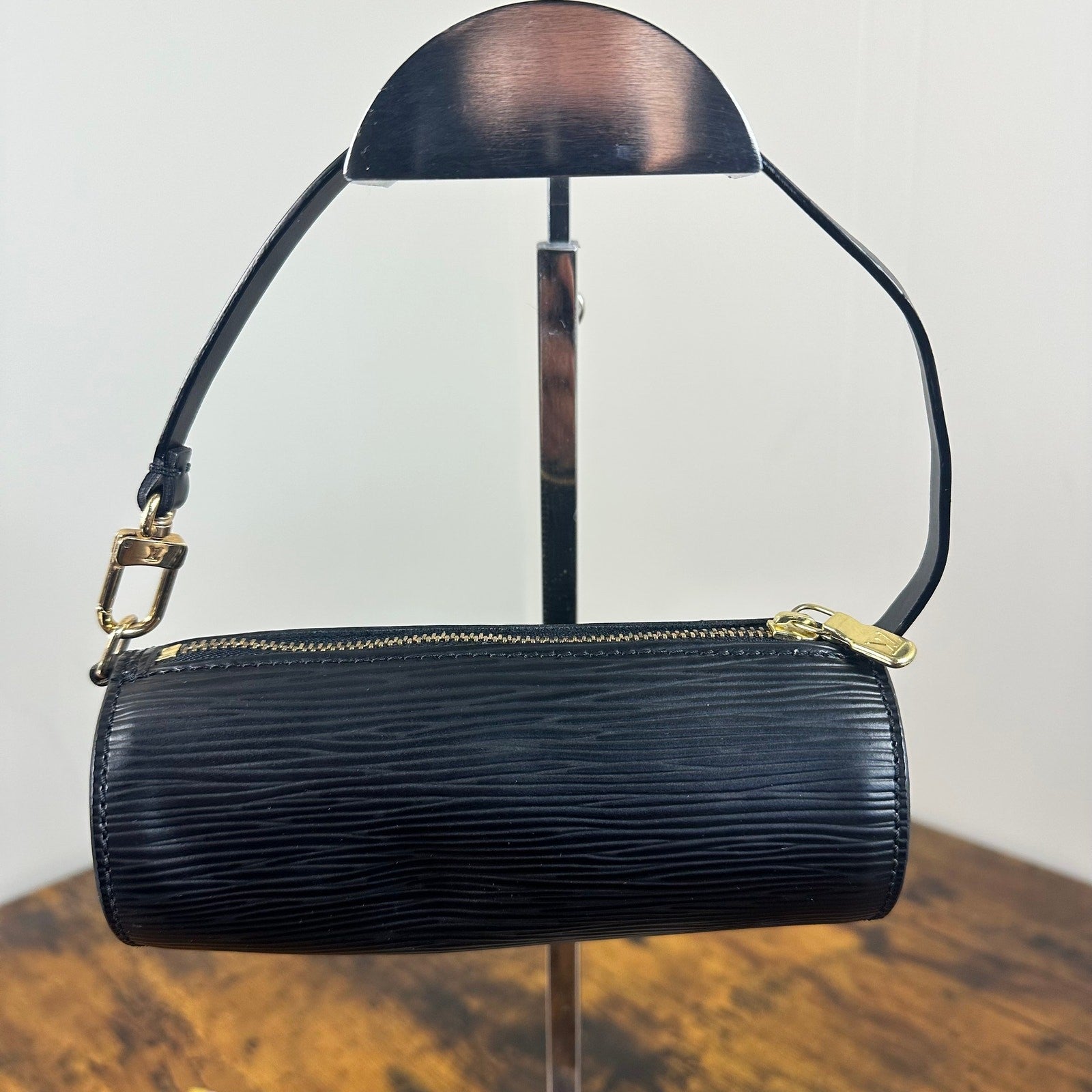 Louis Vuitton Black Epi Leather Mini Papillon Accessories Pouch