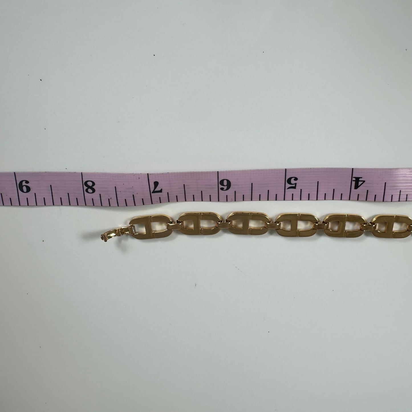 Vintage Christian Dior CD Logo Gold Tone Bracelet