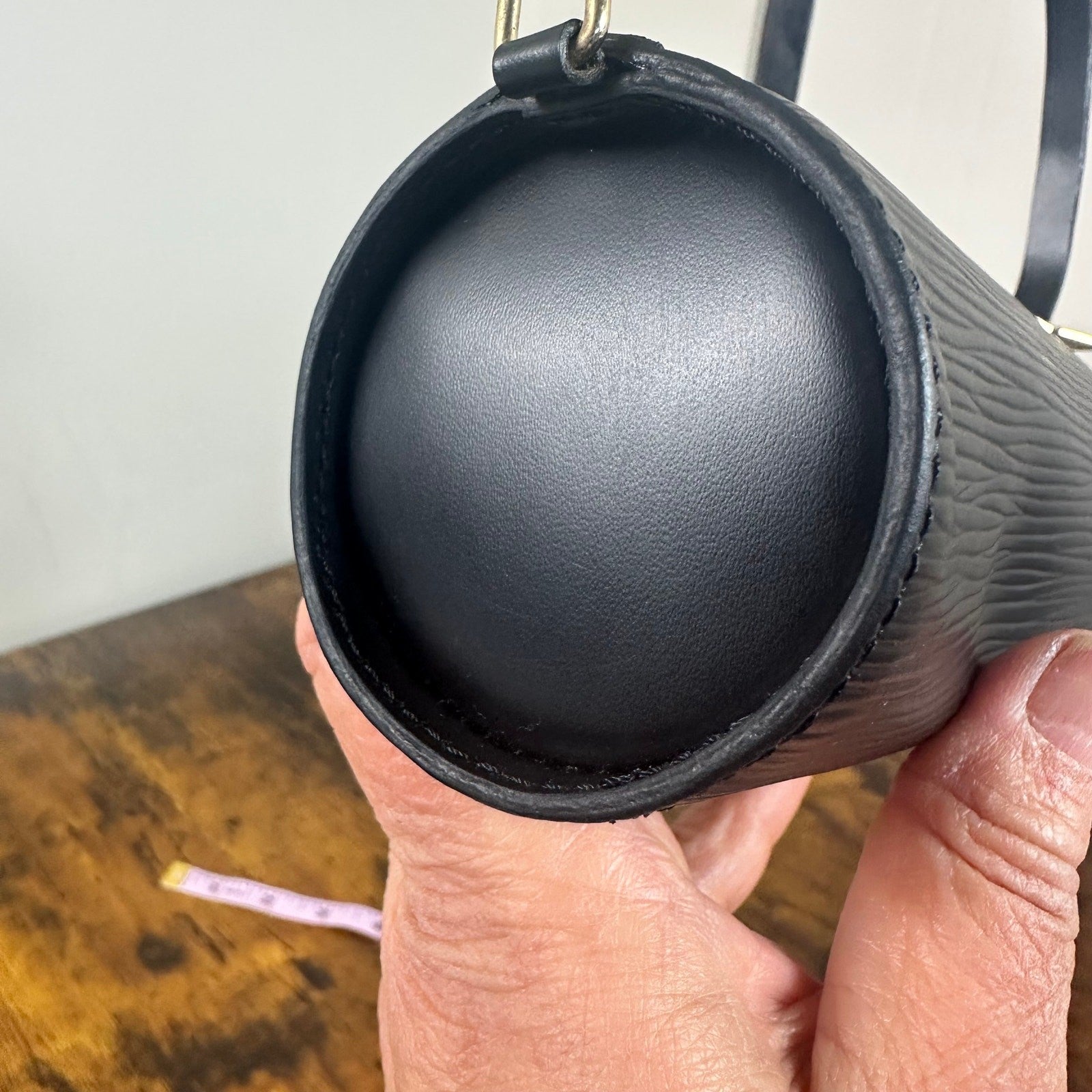 Louis Vuitton Black Epi Leather Mini Papillon Accessories Pouch