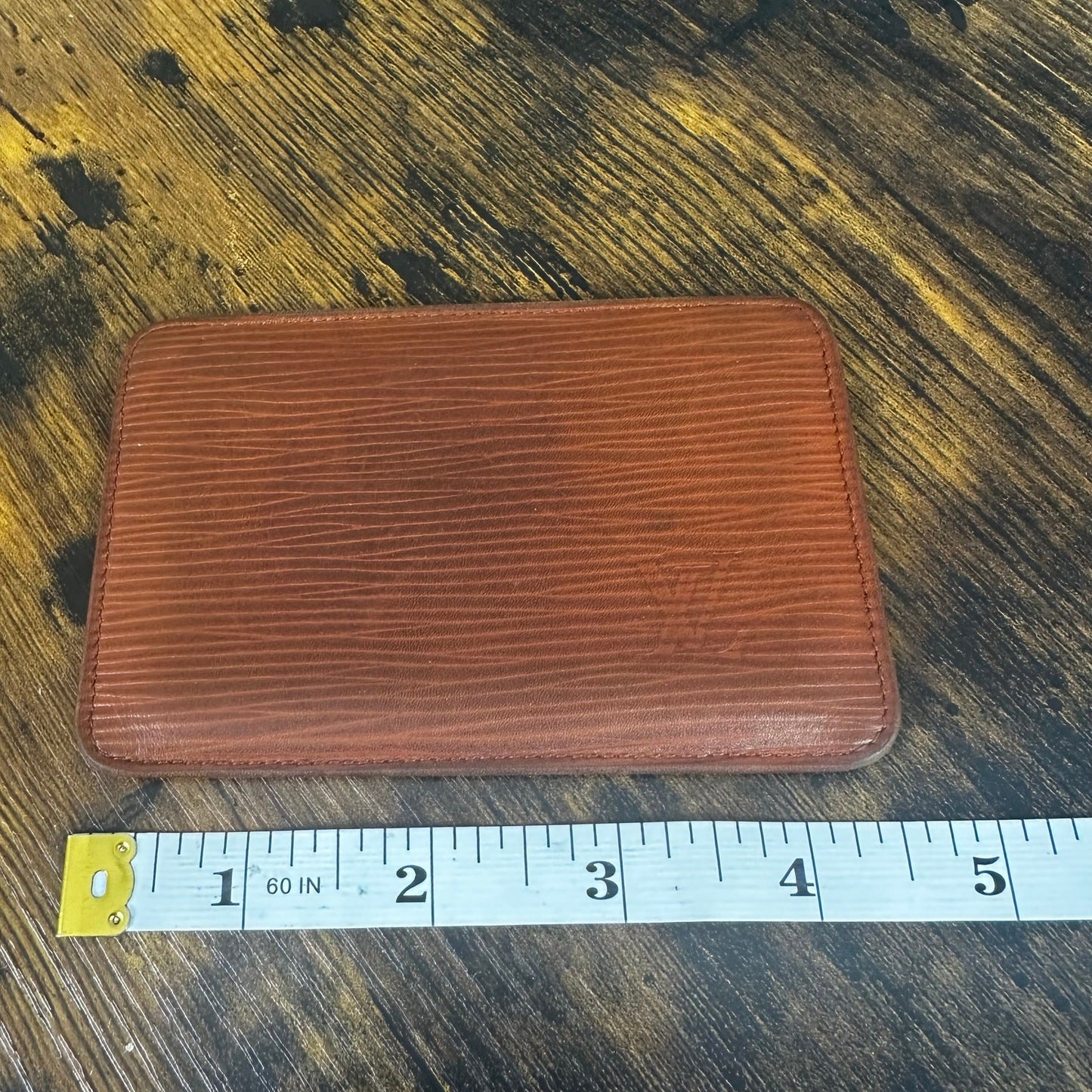 Louis Vuitton Vintage Brown Epi Leather Slim Wallet Card Holder