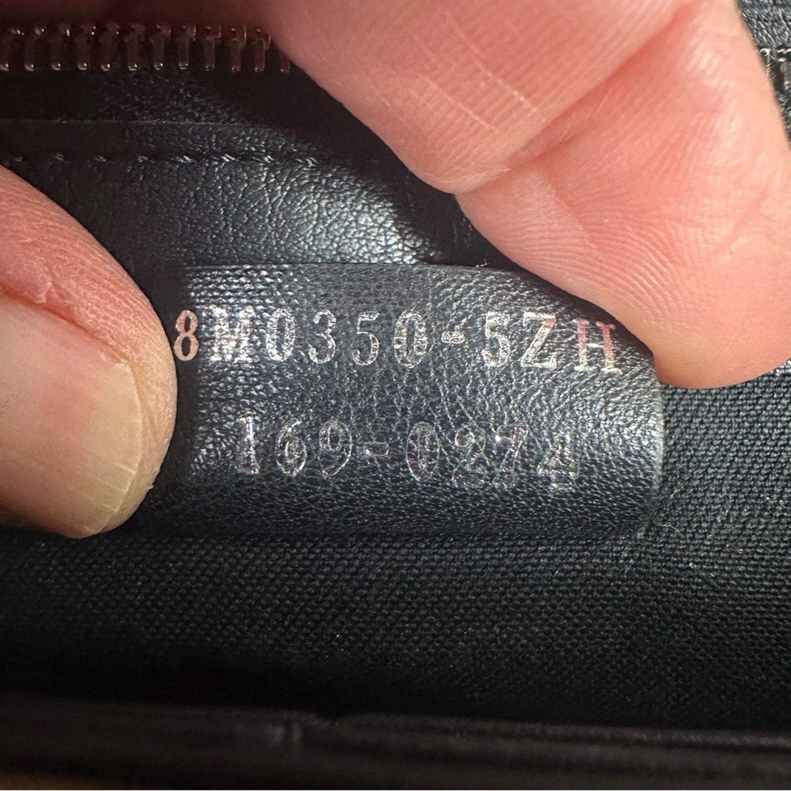 Fendi Leather Envelope Wallet Black Beige Authentic