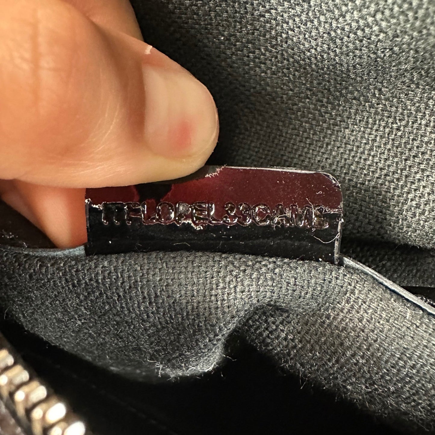 Burberry Black Patent Leather Satchel Handbag Shoulder Bag Made in Italy