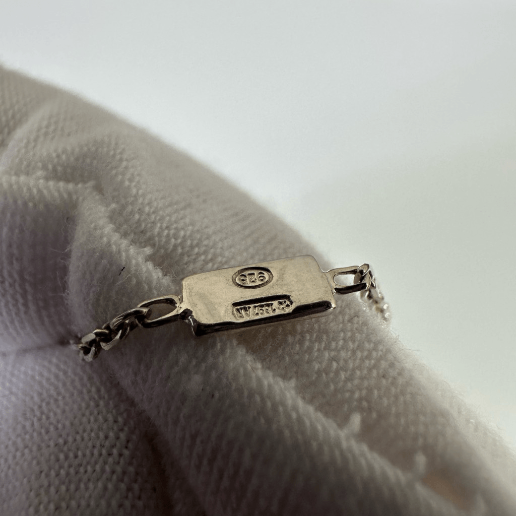 Gucci Purple Stone Pendant Necklace Sterling Silver Vintage