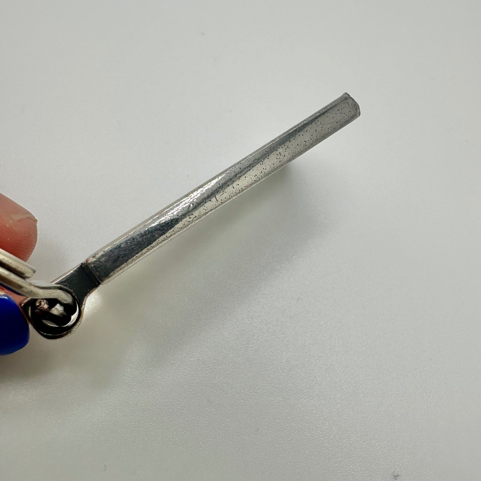 Gucci Keychain Key Ring Holder Leather Silver Made in Italy Accessory