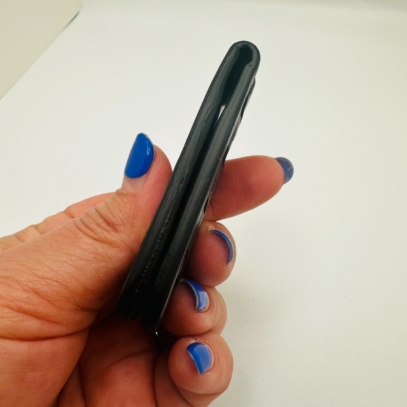 Bottega Veneta Black Intrecciato Leather Money Clip Magnetic Slim Minimalist