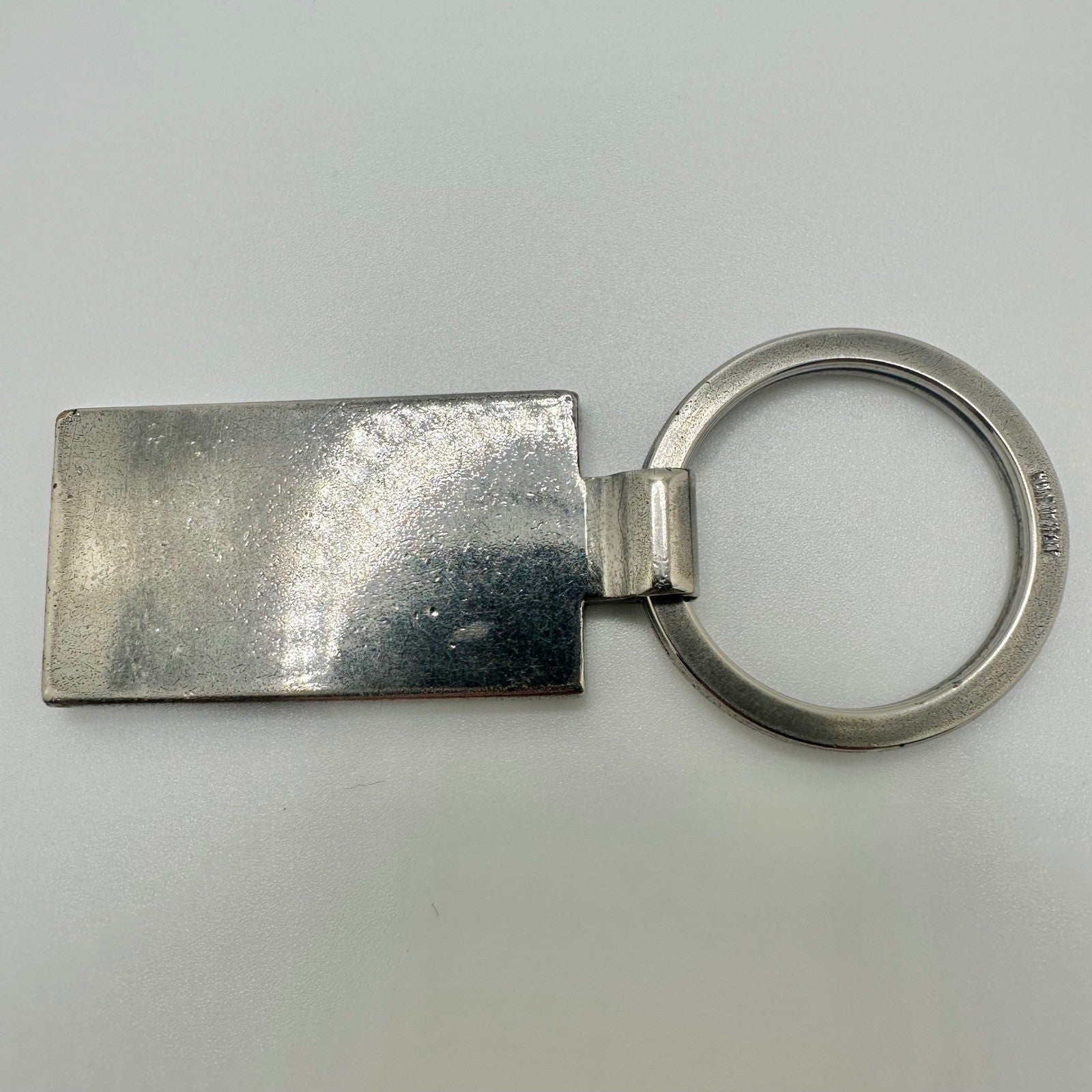 Gucci Keychain Key Ring Holder Leather Silver Made in Italy Accessory