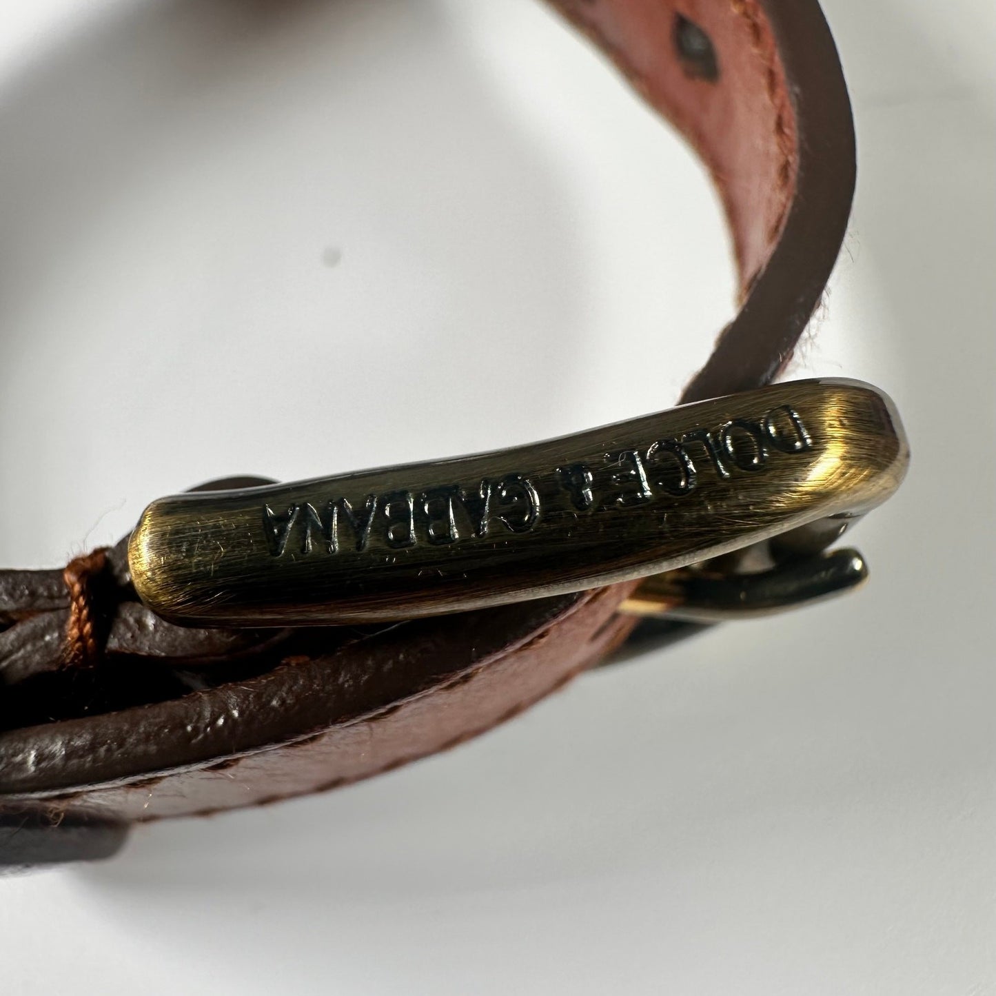 Dolce & Gabbana Brown Leather Bracelet Women's Men's