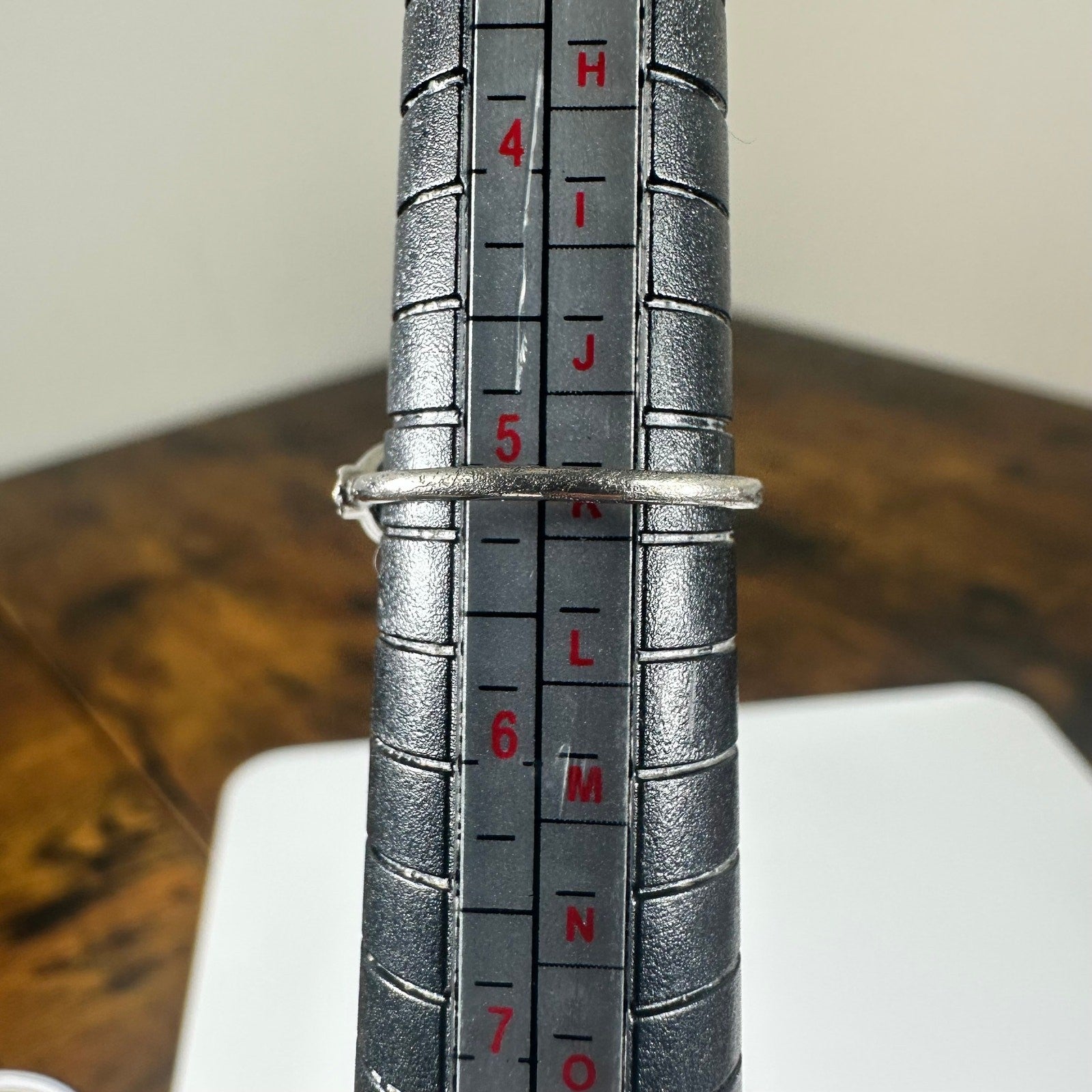 Authentic Christian Dior CD Logo Ring with Rhinestones