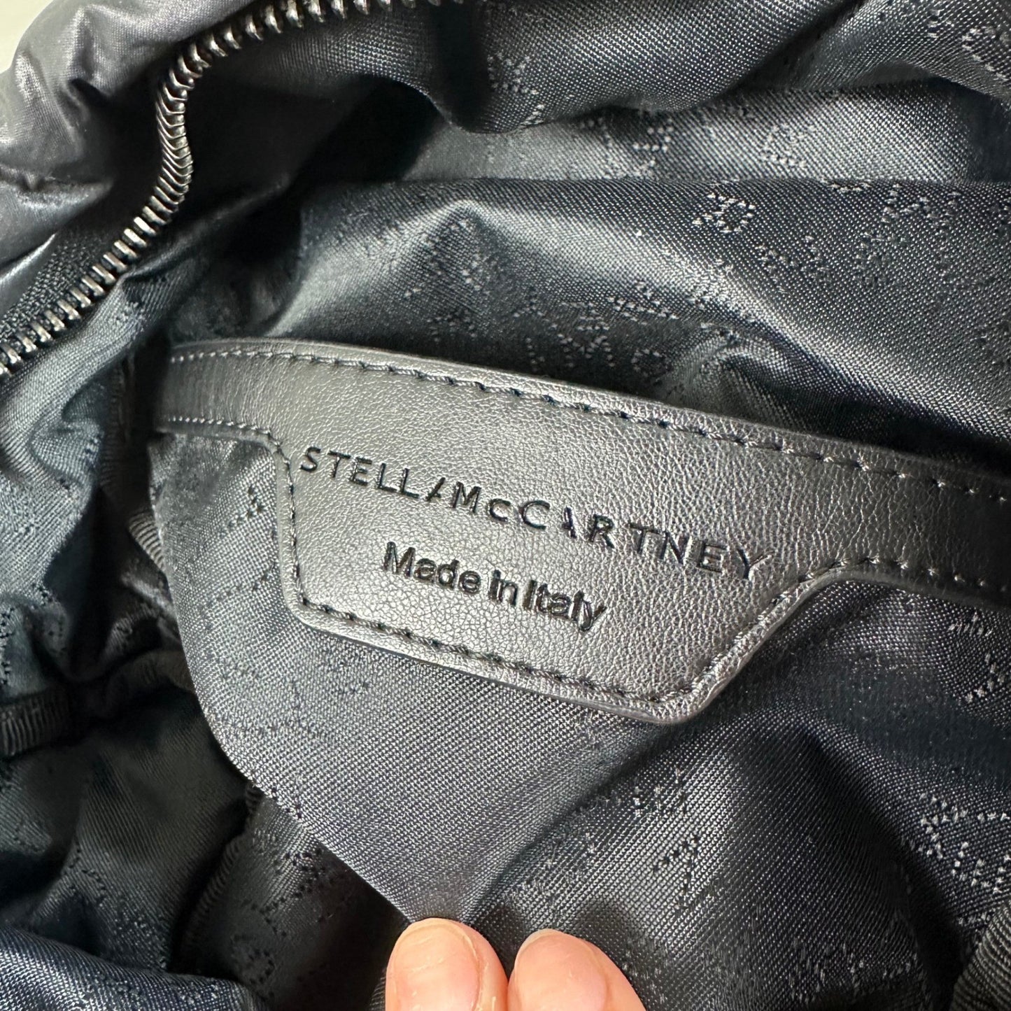 Stella McCartney Black Padded Star Mini Backpack Chain Detail Italy