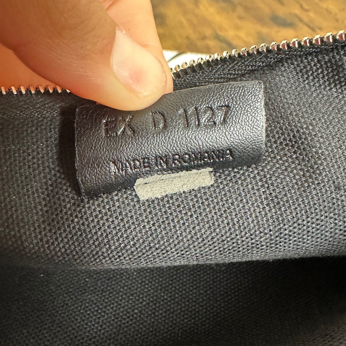 Givenchy Lightning Bolt Print Pouch Clutch Cosmetic Bag Black White