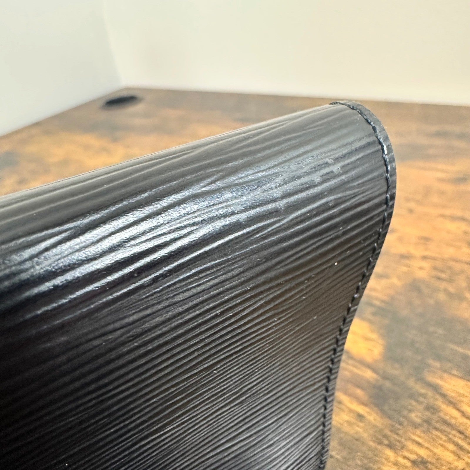 Louis Vuitton Epi Leather Belt Waist Bag Black Gold Chain Shoulder Bag