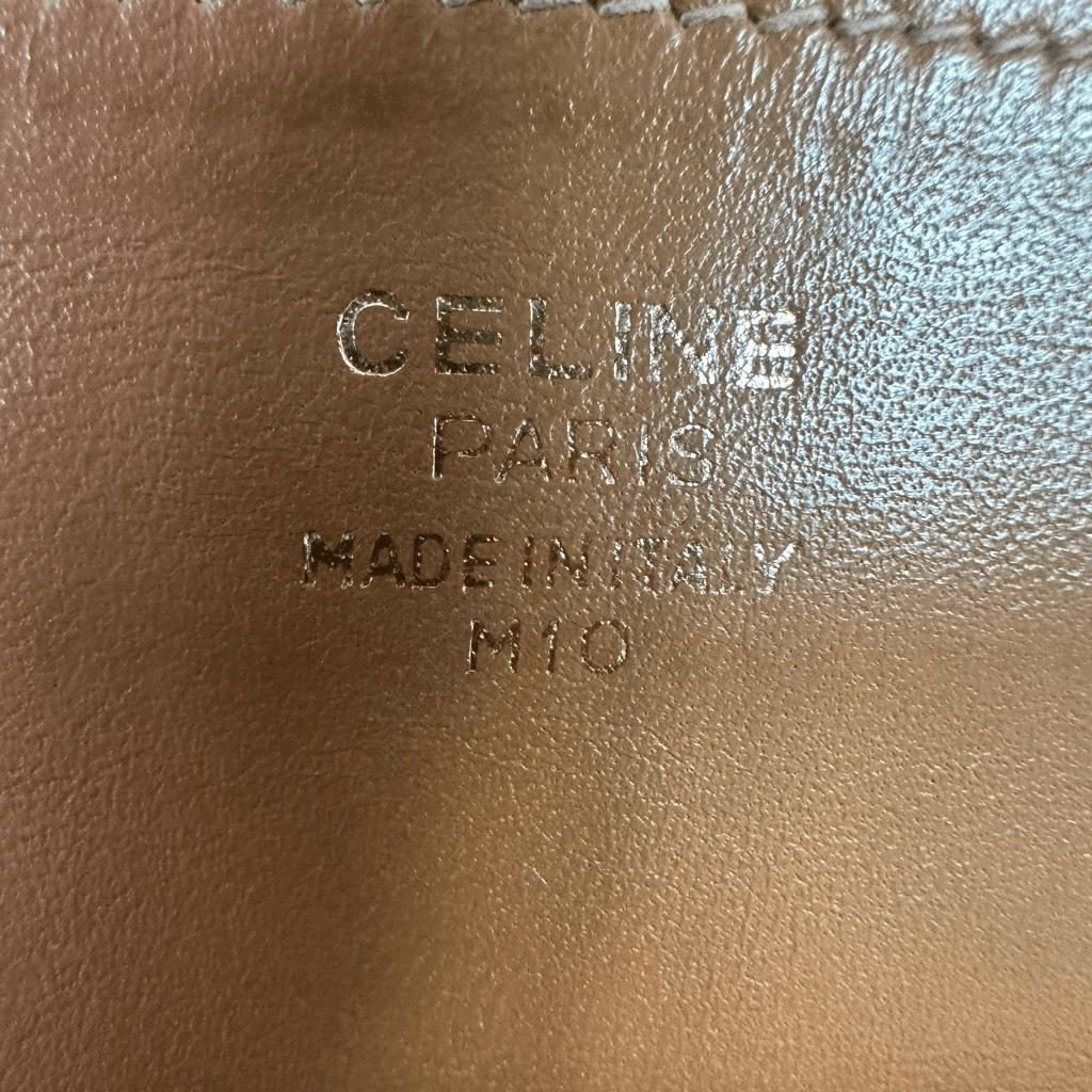 Celine Macadam Vintage Bifold Wallet Brown Tan