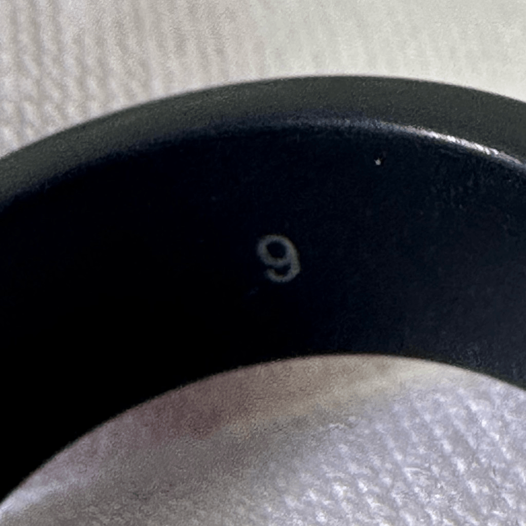 Gucci Icon GG Black Synthetic Corundum Ring Size 5