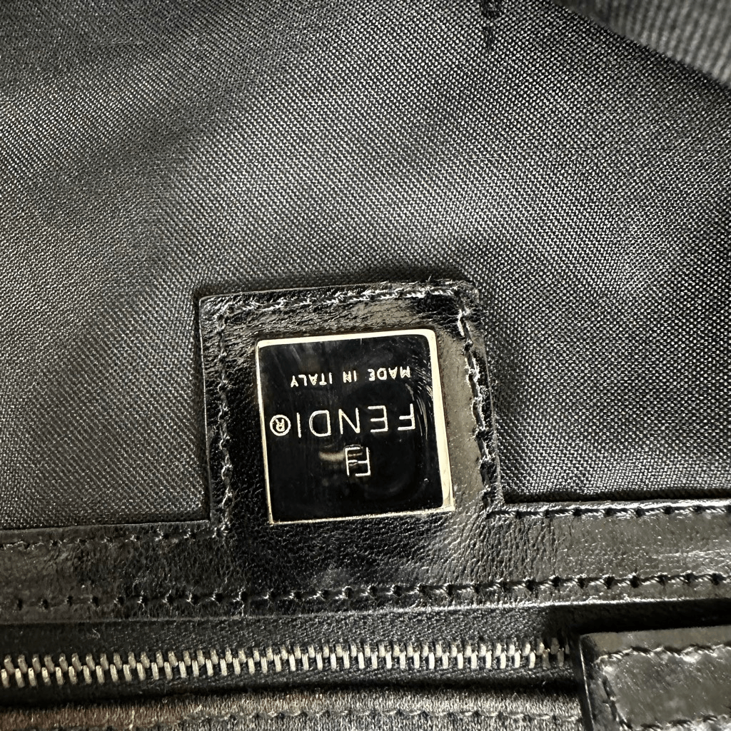 FENDI FF Vintage Jersey Tote Bag Gray