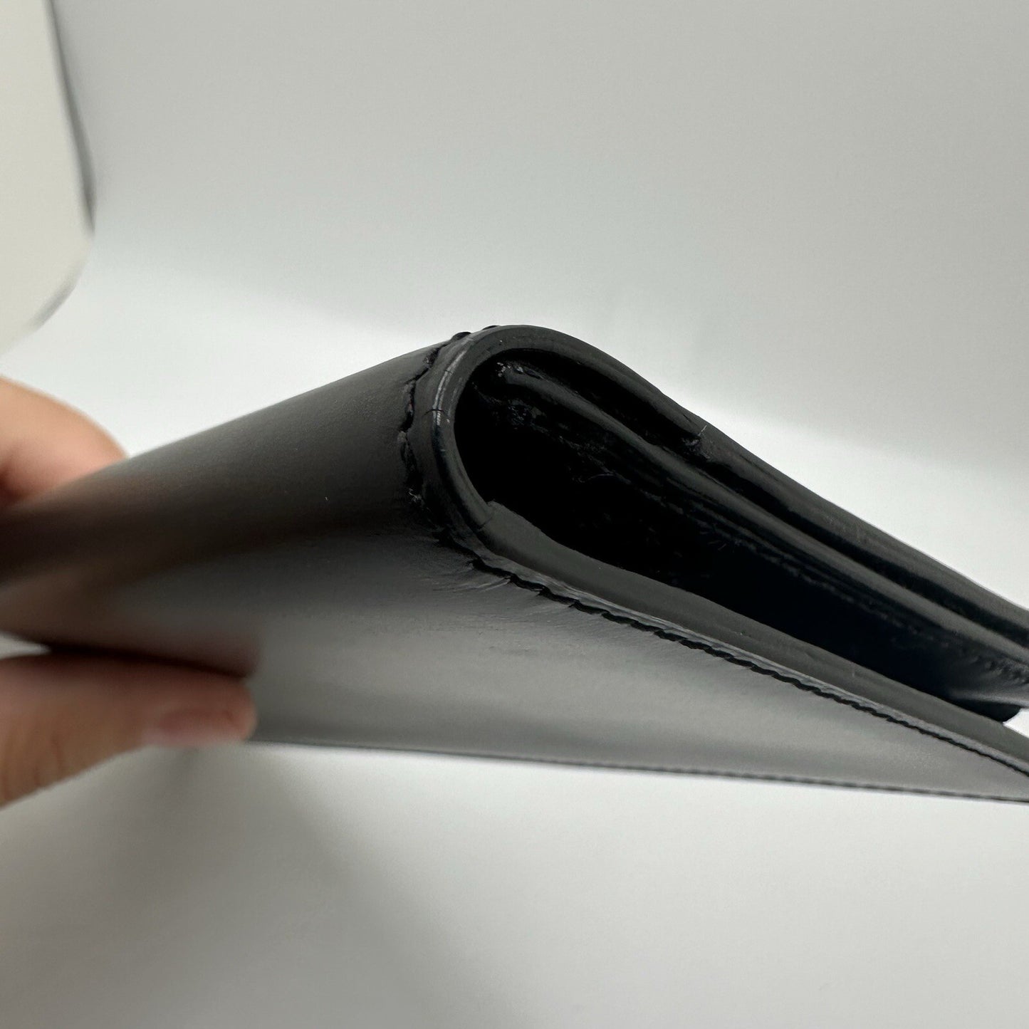 Dunhill Black Leather Long Wallet Bifold