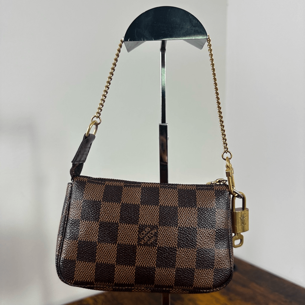 Louis Vuitton Damier Ebene Trunks & Bags Mini Pochette Bag