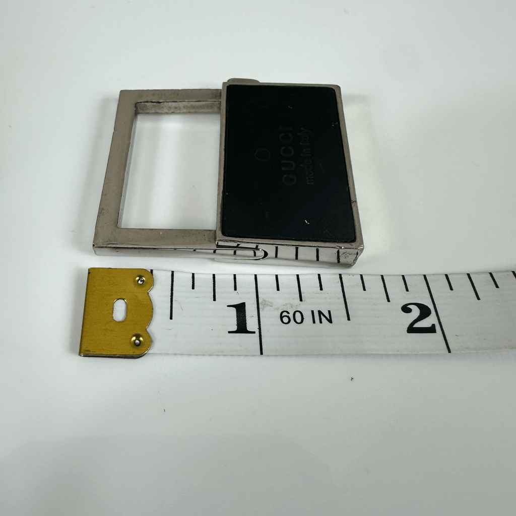 Gucci Silver Tone Bag Charm Key Ring