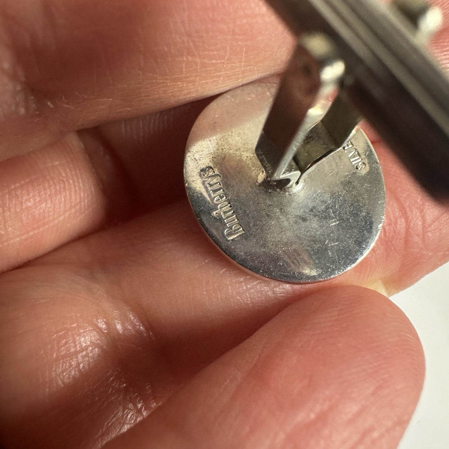 Burberry Knight Vintage Silver 925 Cufflinks Authentic 