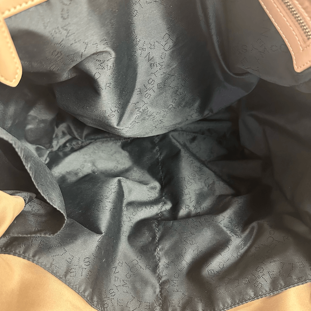 Stella McCartney Go Falabella Large Nylon Tote Bag Beige