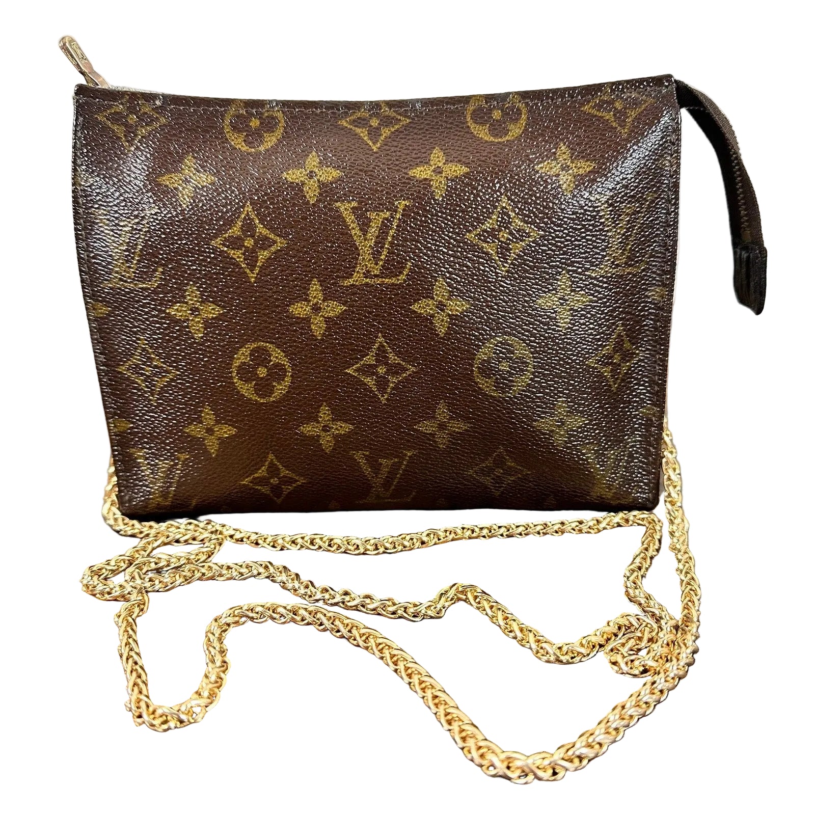 Louis Vuitton Monogram Pochette Toilette 19 Bag Pouch Cosmetics Toiletry Vintage