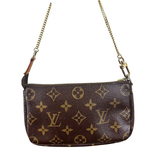 Louis Vuitton Monogram Canvas Pochette Mini Bag Vintage Authentic
