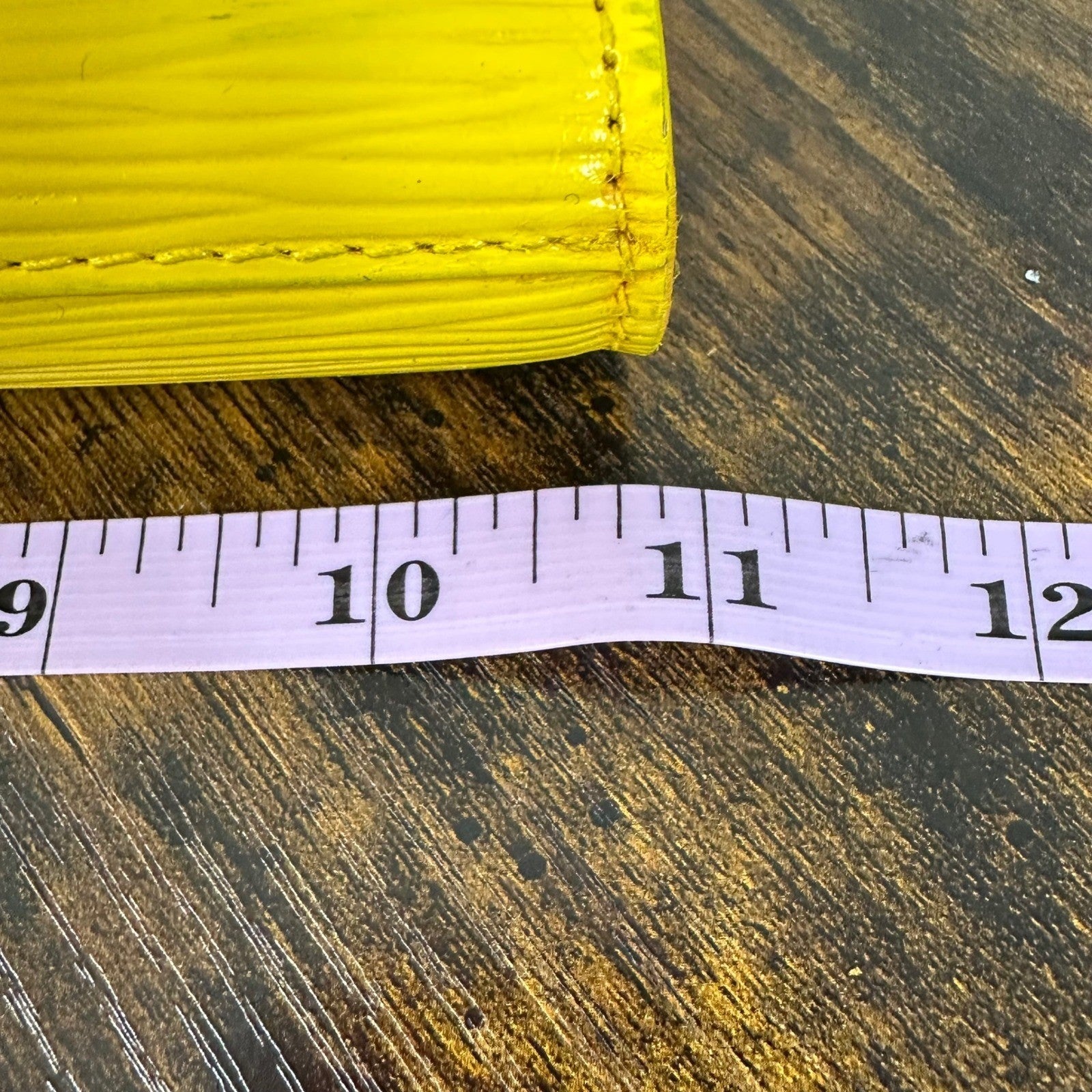 Louis Vuitton Epi Leather Art Deco Clutch Bag Yellow Vintage Authentic