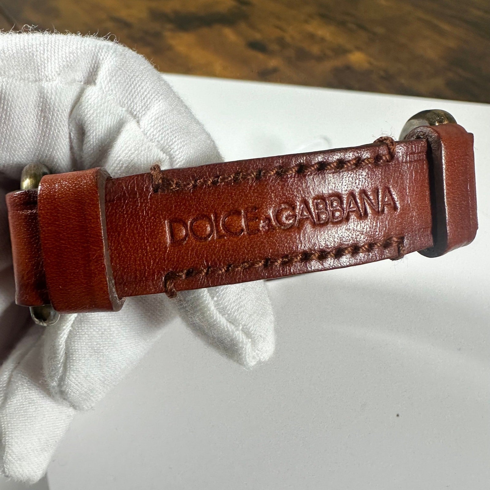 Dolce & Gabbana Brown Leather Bracelet Women's Men's
