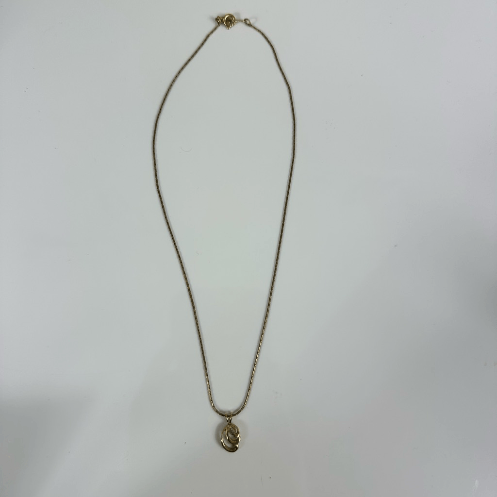 Givenchy Vintage Gold Tone Pendant Necklace