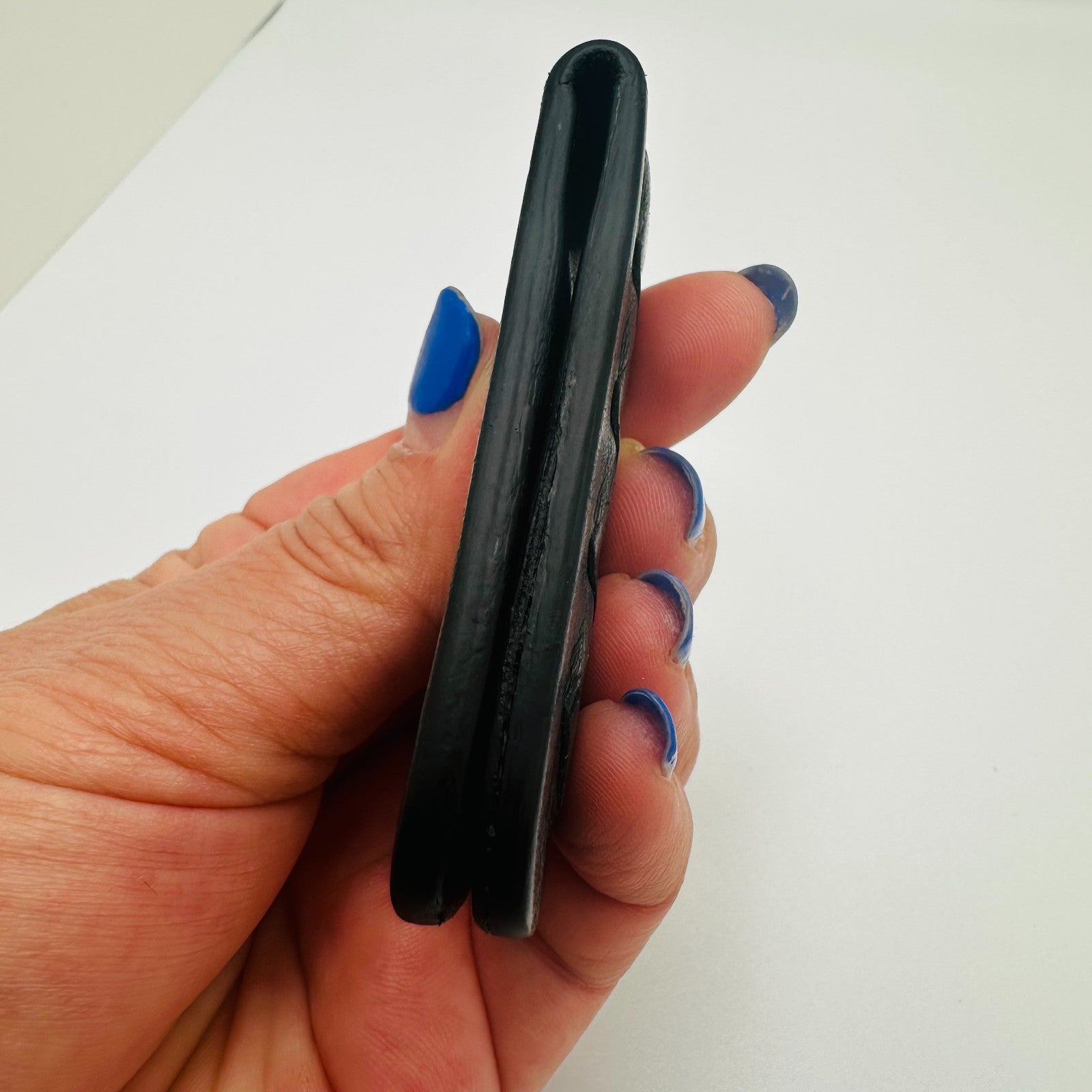 Bottega Veneta Black Intrecciato Leather Money Clip Magnetic Slim Minimalist