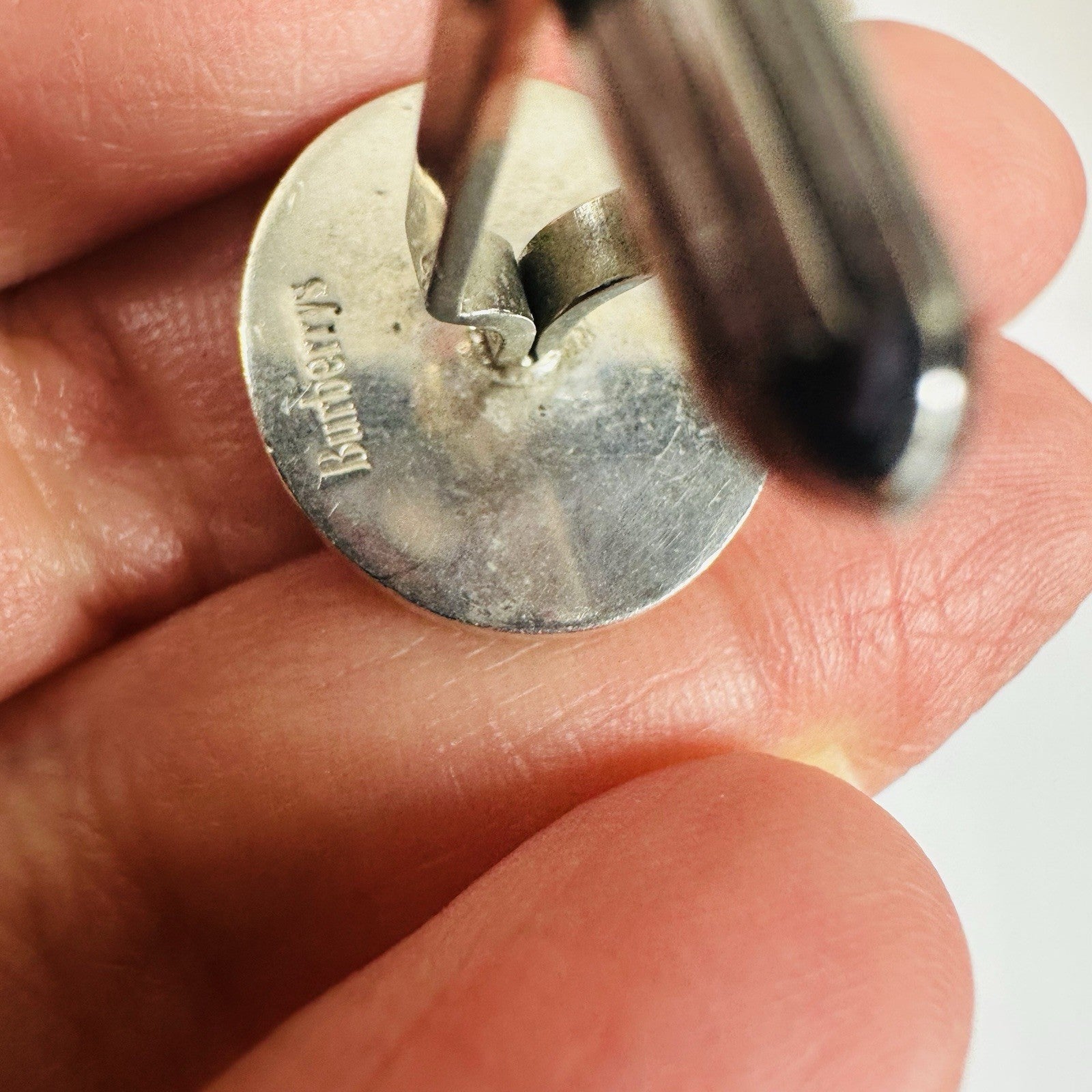 Burberry Knight Vintage Silver 925 Cufflinks Authentic 