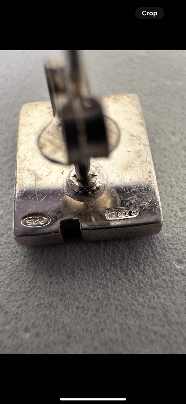 Gucci Vintage G Logo Sterling Silver Pierced Earrings