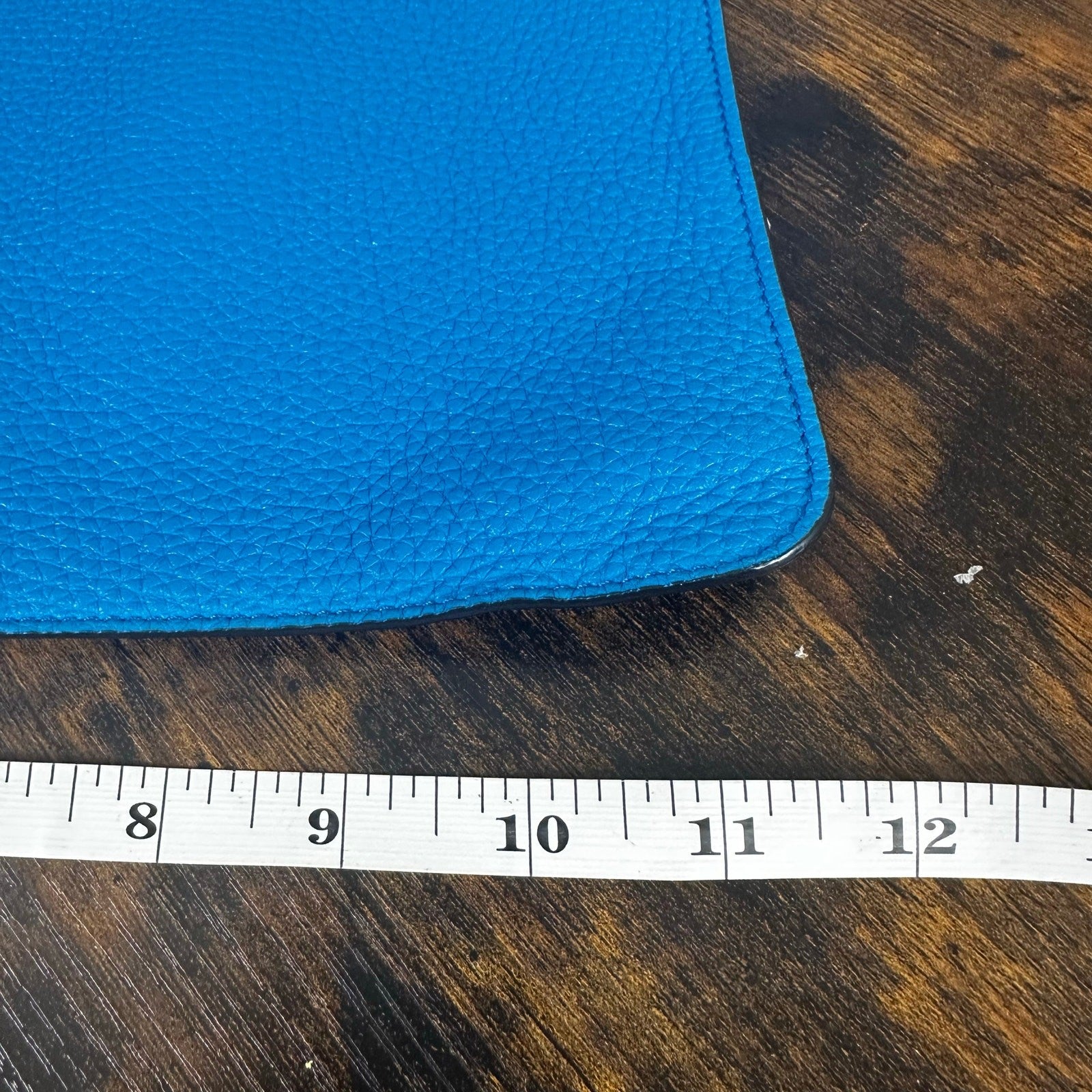 Fendi Selleria Blue Leather Clutch Bag