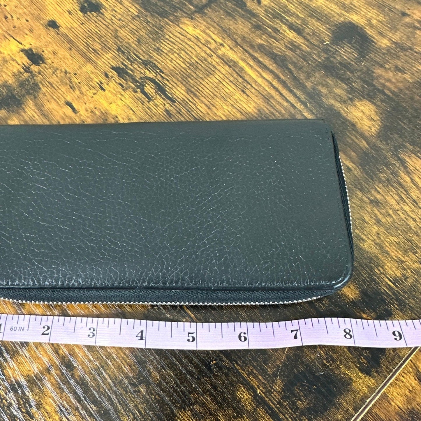 Louis Vuitton Zippy Organizer Vertical Wallet Black Taiga Leather Authentic