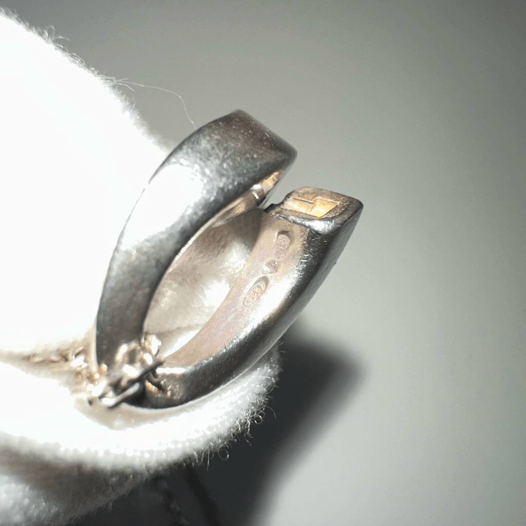 Gucci Purple Stone Pendant Necklace Sterling Silver Vintage