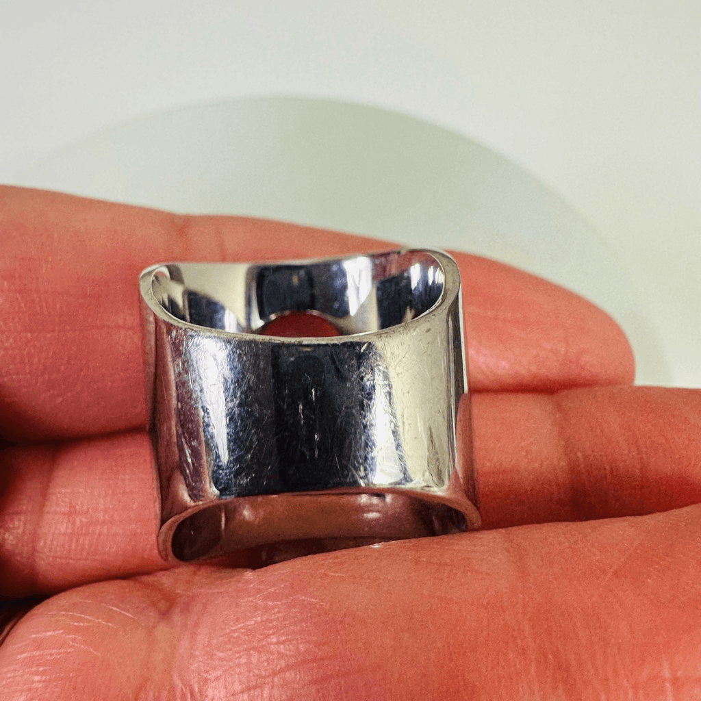 Christian Dior Secret Keyhole Ring Silver Tone Size 7